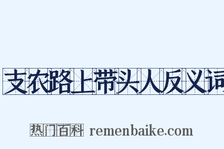 支农路上带头人反义词是什么意思的图片
